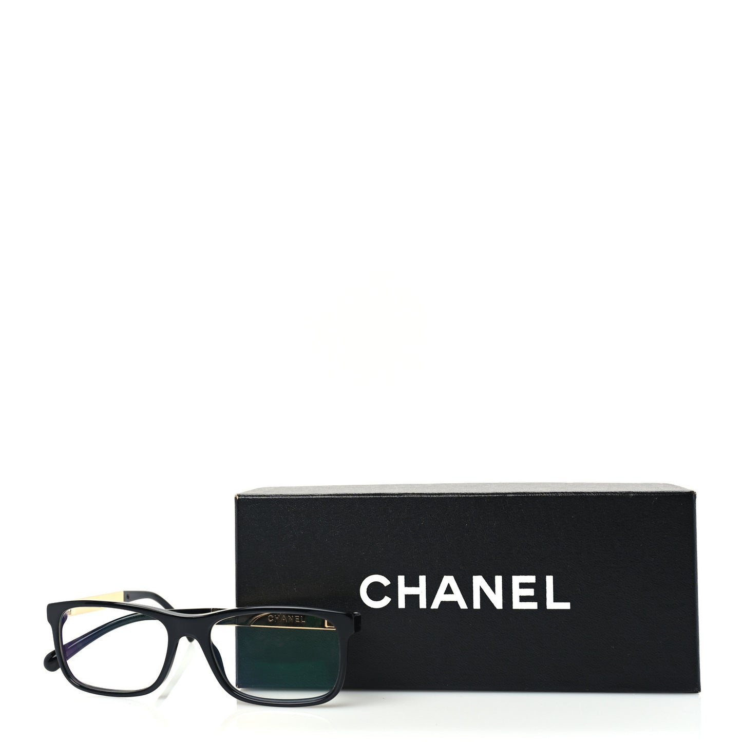Acetate Square Clear Glasses 3278 Black Gold