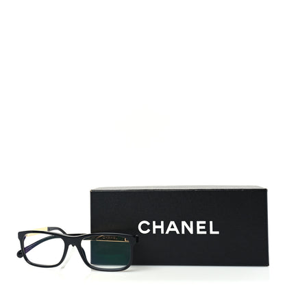 Chanel Acetate Square Clear Glasses 3278 Black Gold 7 of 7