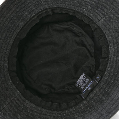 Chanel Fabric Logo Bucket Hat M Grey 7 of 10