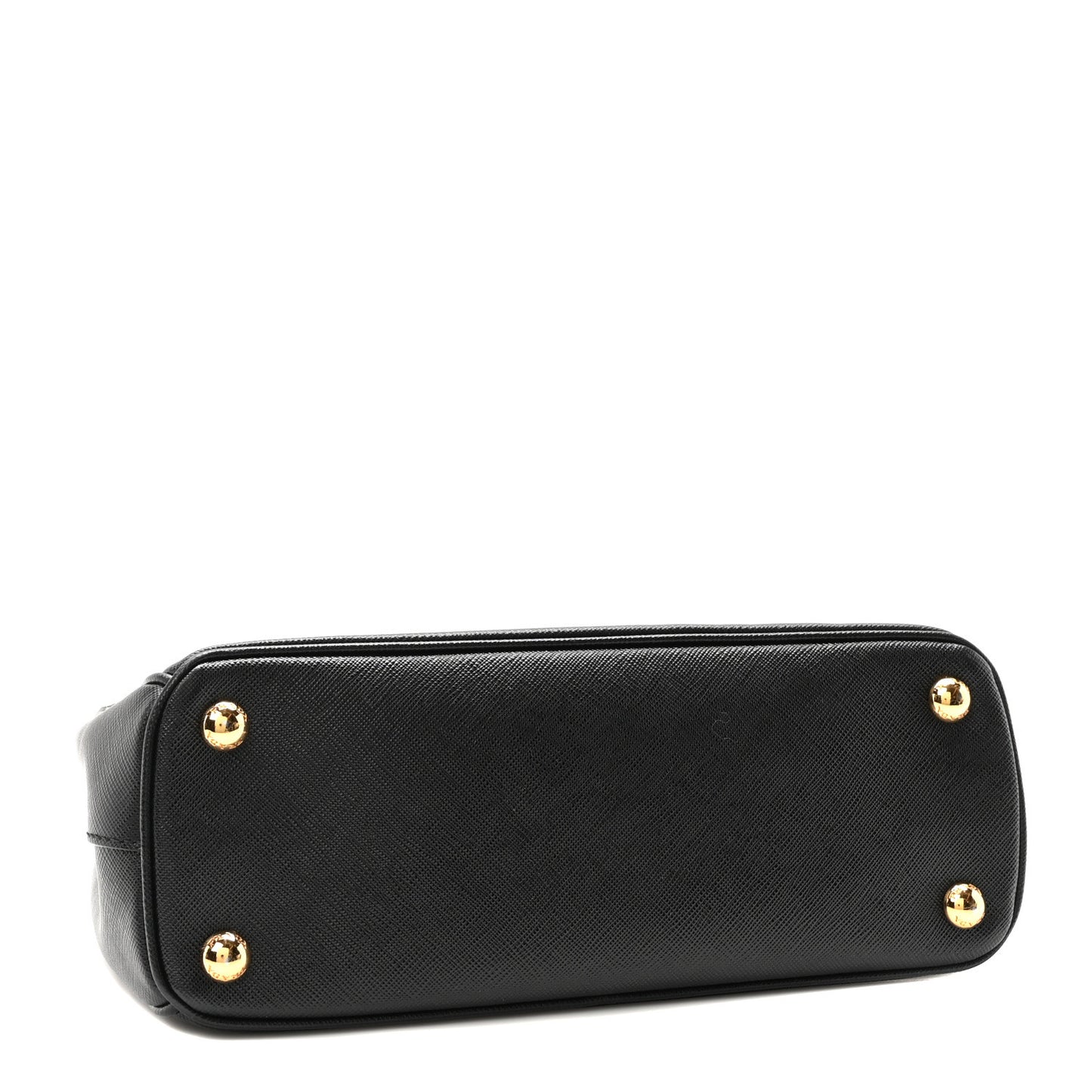 Saffiano Vernice Mini Galleria Double Zip Tote Black