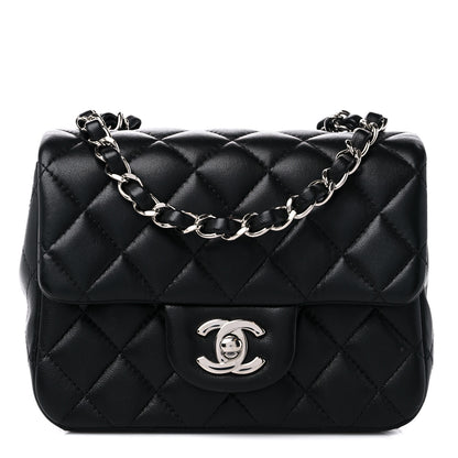 Chanel Lambskin Quilted Mini Square Flap Black 1 of 9