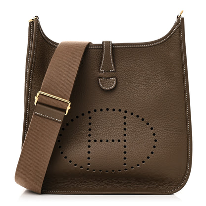 Hermes Taurillon Clemence Evelyne III PM  Etoupe 1 of 10