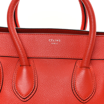 Celine Drummed Calfskin Mini Luggage Coquelicot 7 of 7
