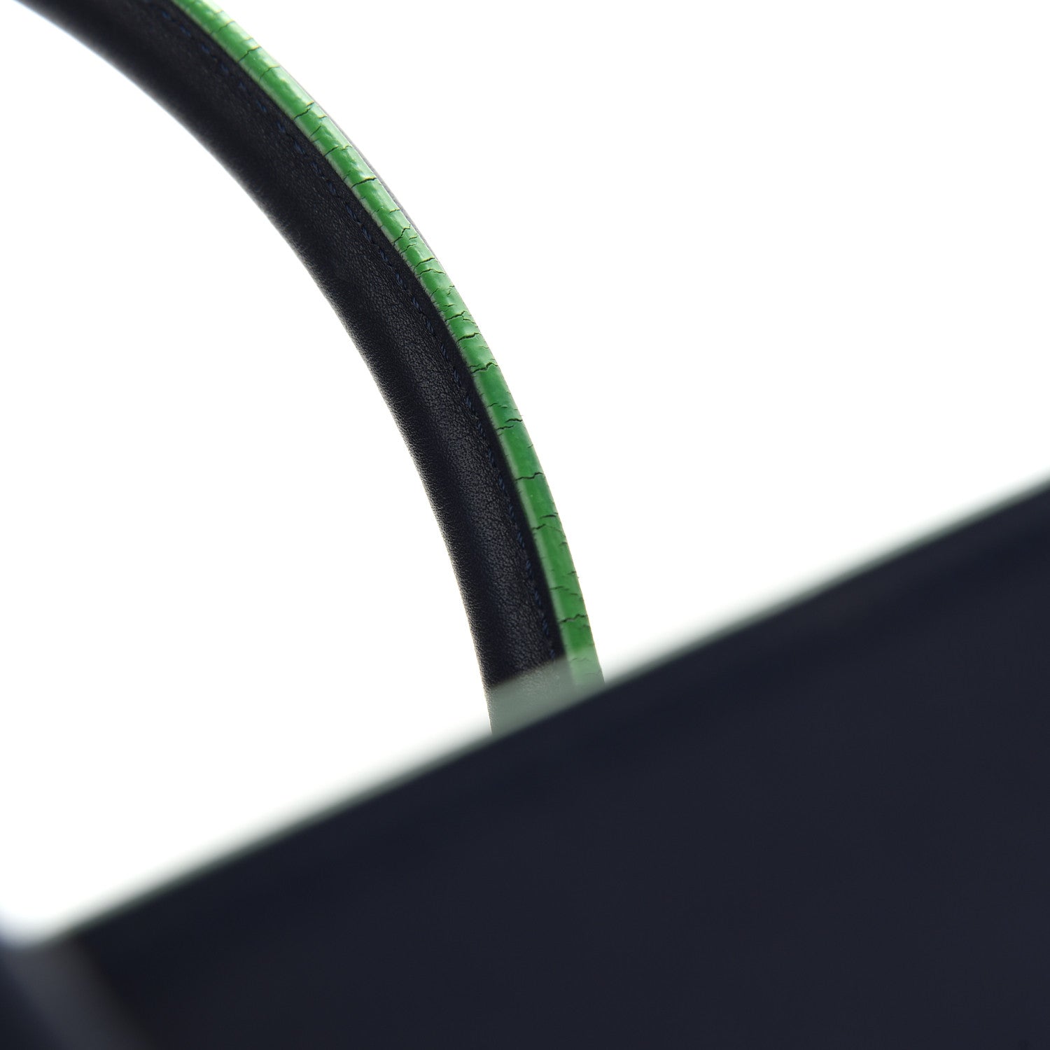 Celine Supple Calfskin Medium Phantom Luggage Navy Blue Green Trim 9 of 14
