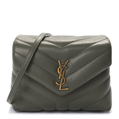 Saint Laurent Calfskin Y Quilted Monogram Toy Loulou Crossbody Bag  Light Sage 1 of 7