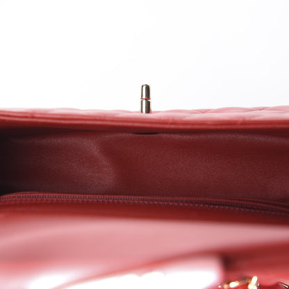 Chanel Lambskin Quilted Mini Rectangular Flap Red 5 of 10