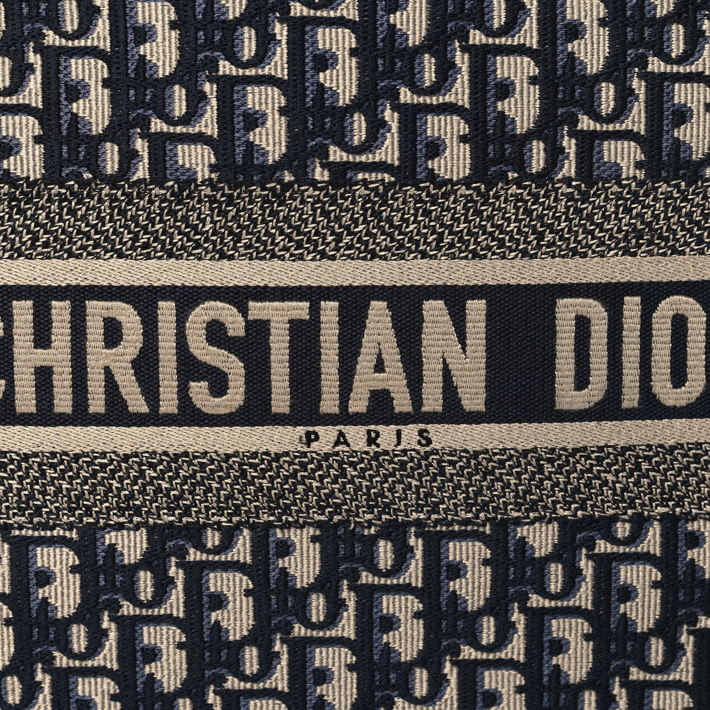 Oblique Calfskin Medium Book Tote With Strap Blue Multicolor