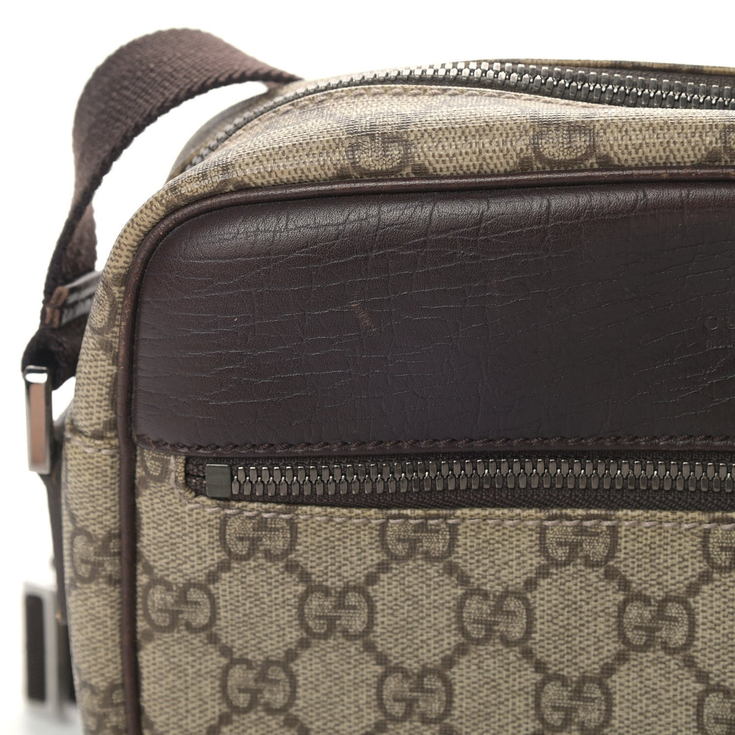 GG Plus Monogram Shoulder Bag Dark Brown