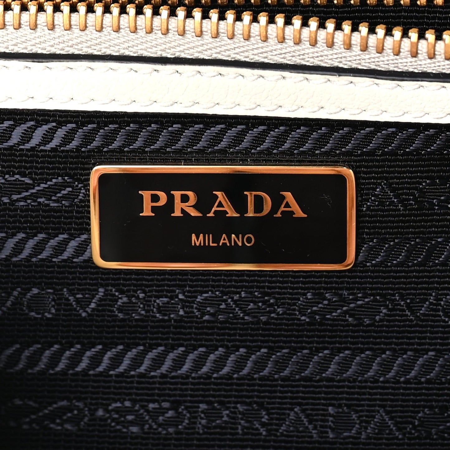 Glace Calfskin Embossed Logo Crossbody White