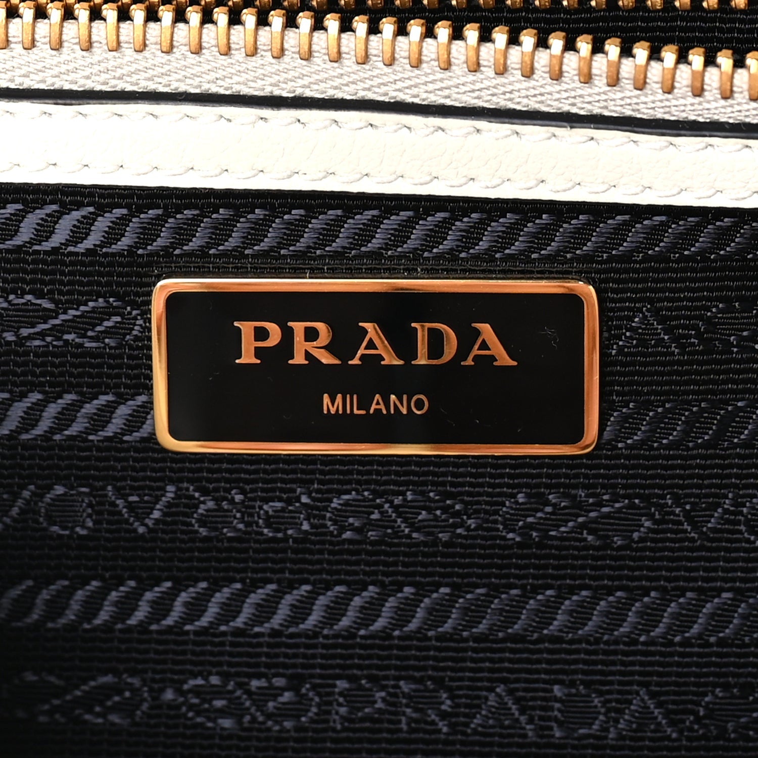 Prada Glace Calfskin Embossed Logo Crossbody White 5 of 7