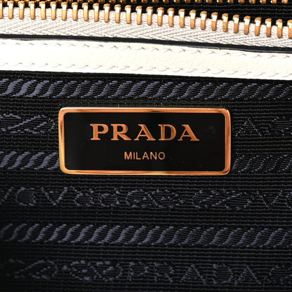 Prada Glace Calfskin Embossed Logo Crossbody White 5 of 7