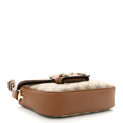 Gucci GG Supreme Monogram Horsebit 1955 Soft Small Shoulder Bag Beige Brown 4 of 7