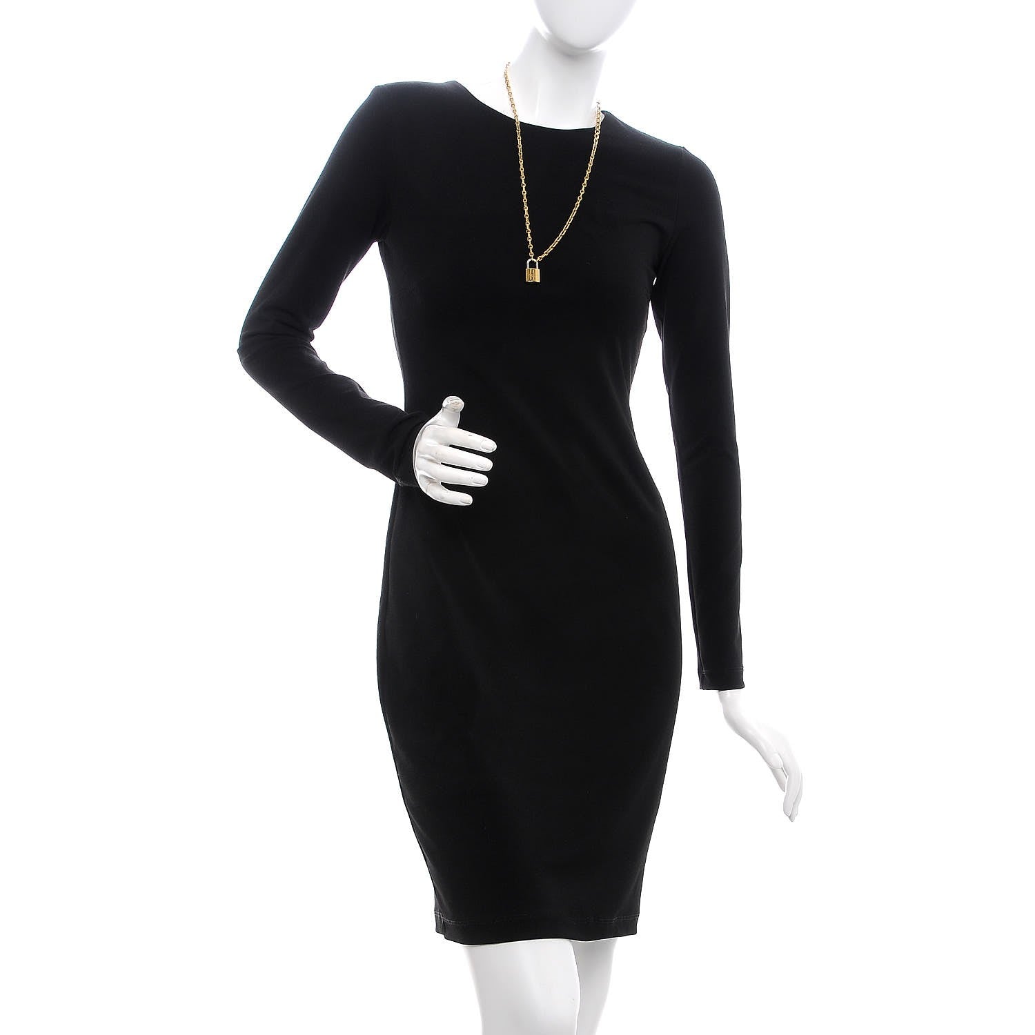 Louis Vuitton Lock Me Pendant Necklace Gold 2 of 6