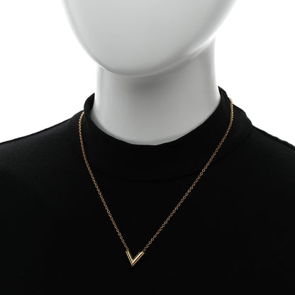 Louis Vuitton Essential V Necklace Gold 2 of 8