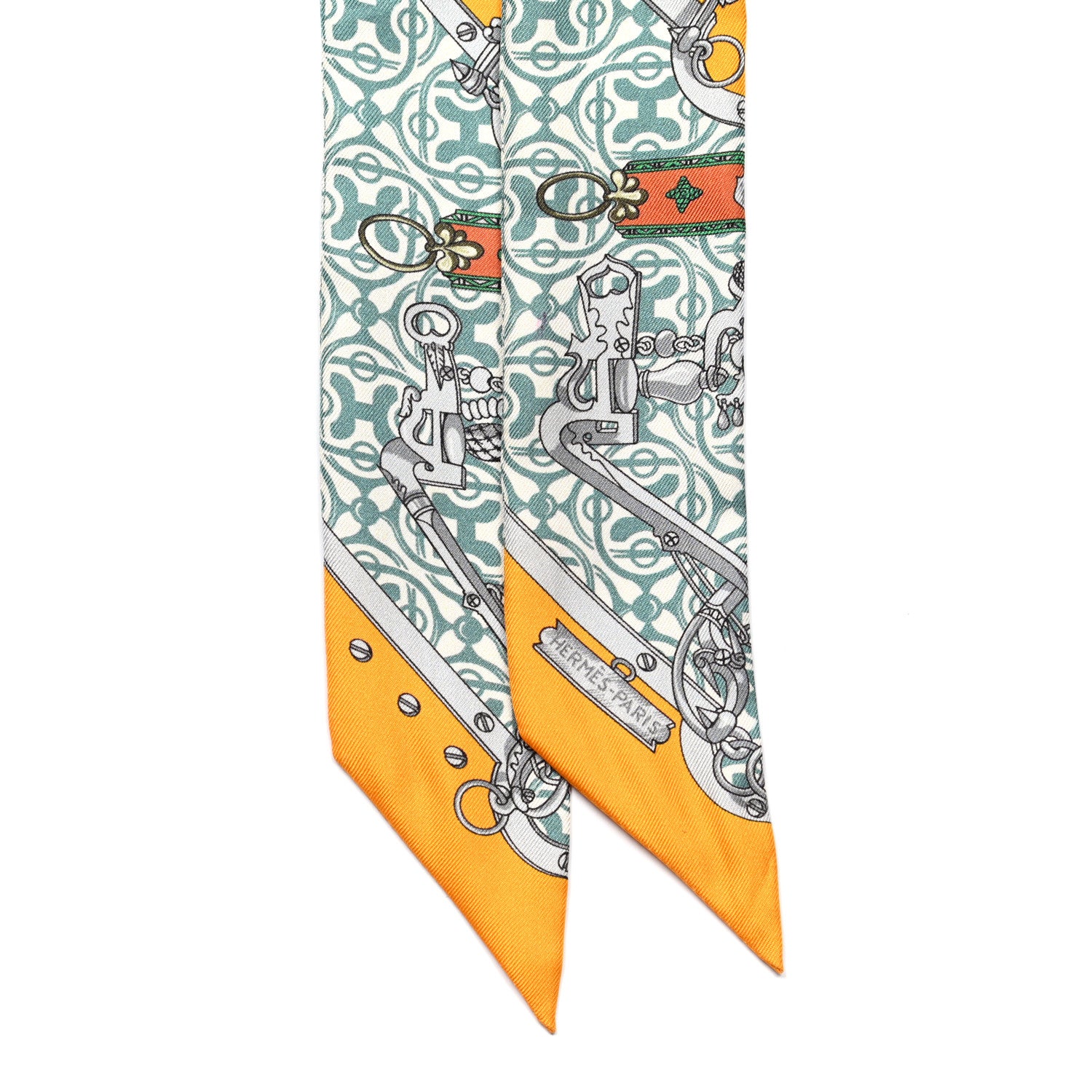 Hermes Silk Mors Et Gourmettes Remix Twilly 2 of 4