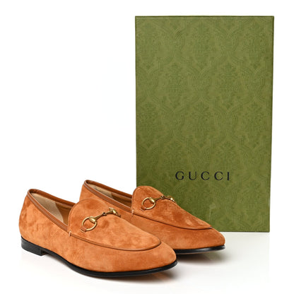 Gucci Suede Cachemire Malaga Kid Womens Jordaan Loafers 38 Blondie Cognac 12 of 12