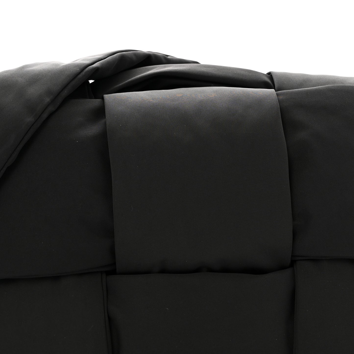 Nylon Intrecciato Padded Tech Maxi Cassette Bag Black