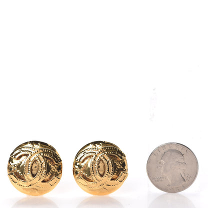 Chanel CC Clip On Earrings Gold 2 of 6