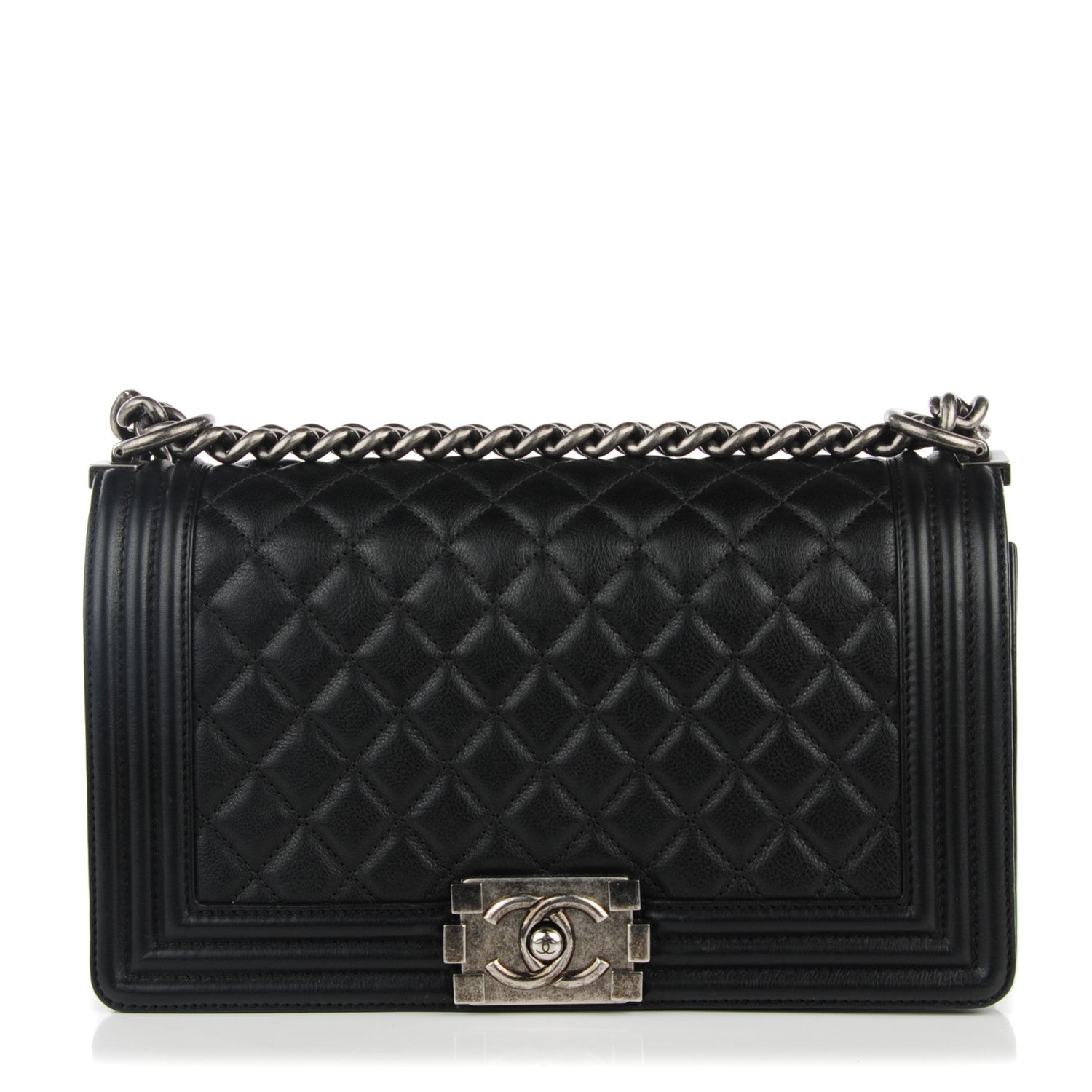 Chanel Calfskin Quilted Medium Boy Flap Black 1 of 9