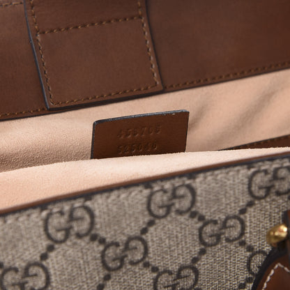 Gucci Soft GG Supreme Monogram Medium Crossbody Tote Beige Cuir 6 of 12
