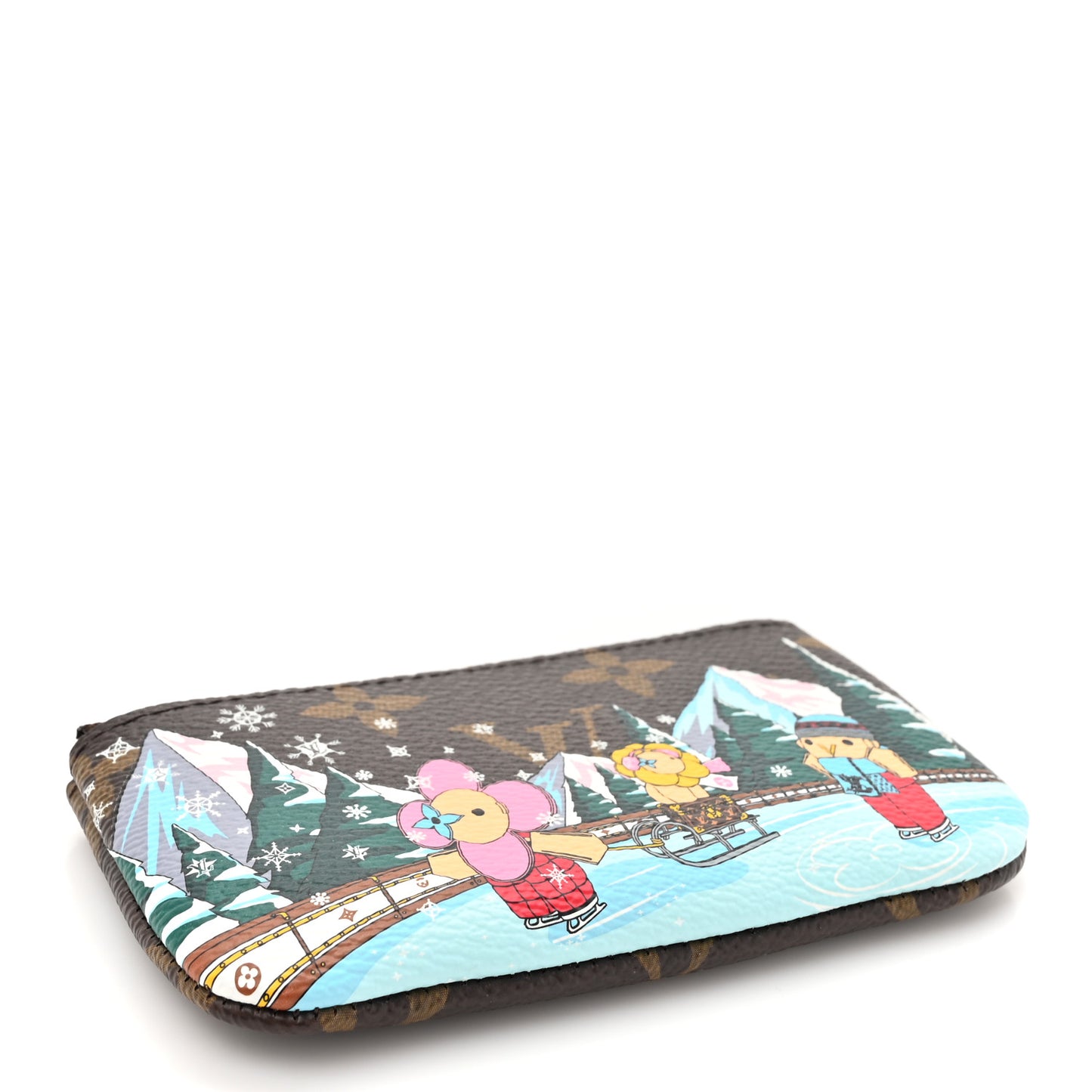 Monogram 2023 Christmas Animation Alpine Key Pouch Pink