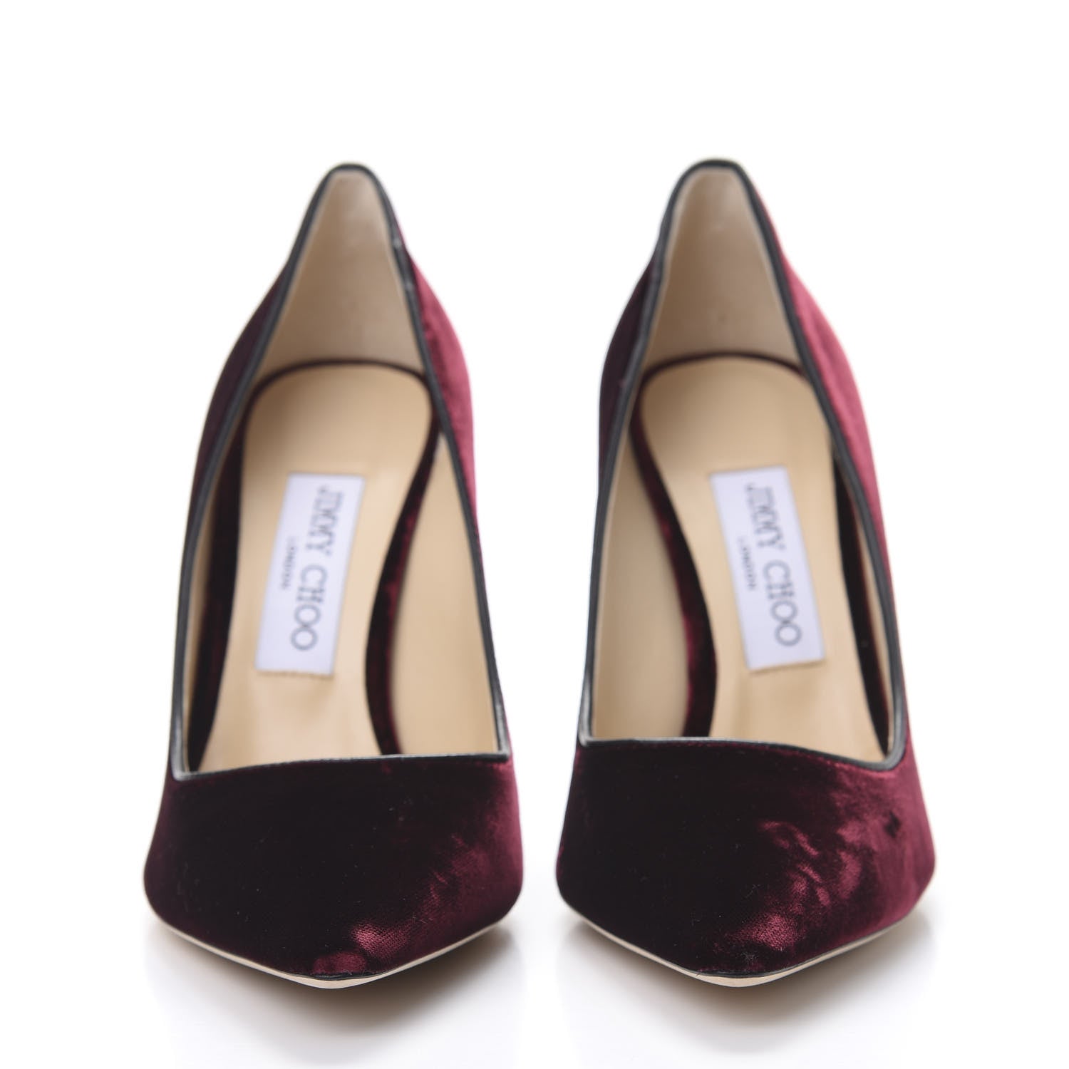 Jimmy Choo Velvet Romy 100 Pumps 37.5 Bordeaux 2 of 10