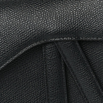 Christian Dior Grained Calfskin Mini Saddle Bag  Black 6 of 8