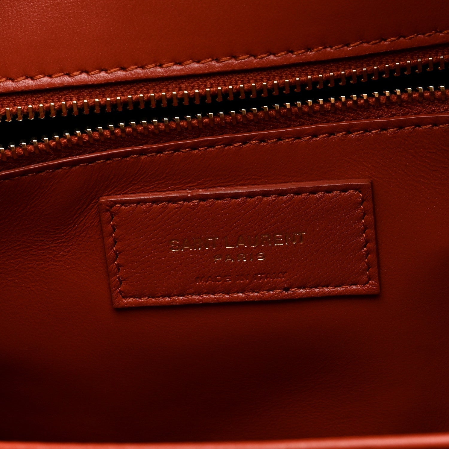 Saint Laurent Smooth Calfskin Le Maillon Satchel Orange 6 of 7