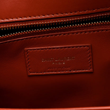 Saint Laurent Smooth Calfskin Le Maillon Satchel Orange 6 of 7