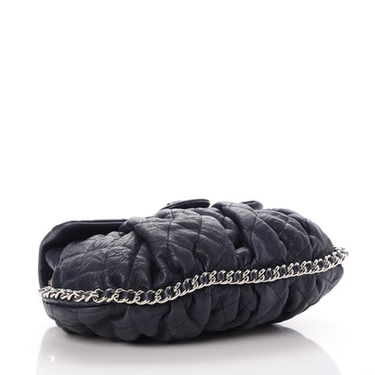 Chanel Washed Lambskin Quilted Medium Chain Around Messenger Blue 4 of 9