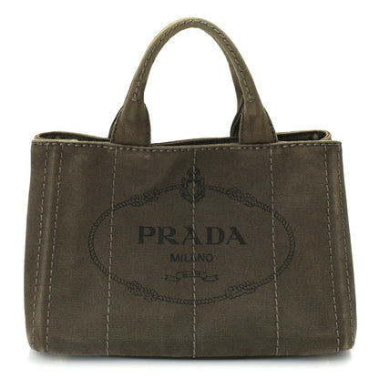 Prada Canapa Small Logo Tote Khaki 1 of 8