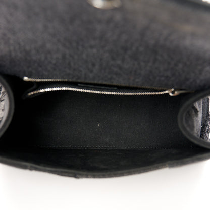 Balenciaga Denim Patchwork Small Hourglass Top Handle Bag Washed Black 5 of 12