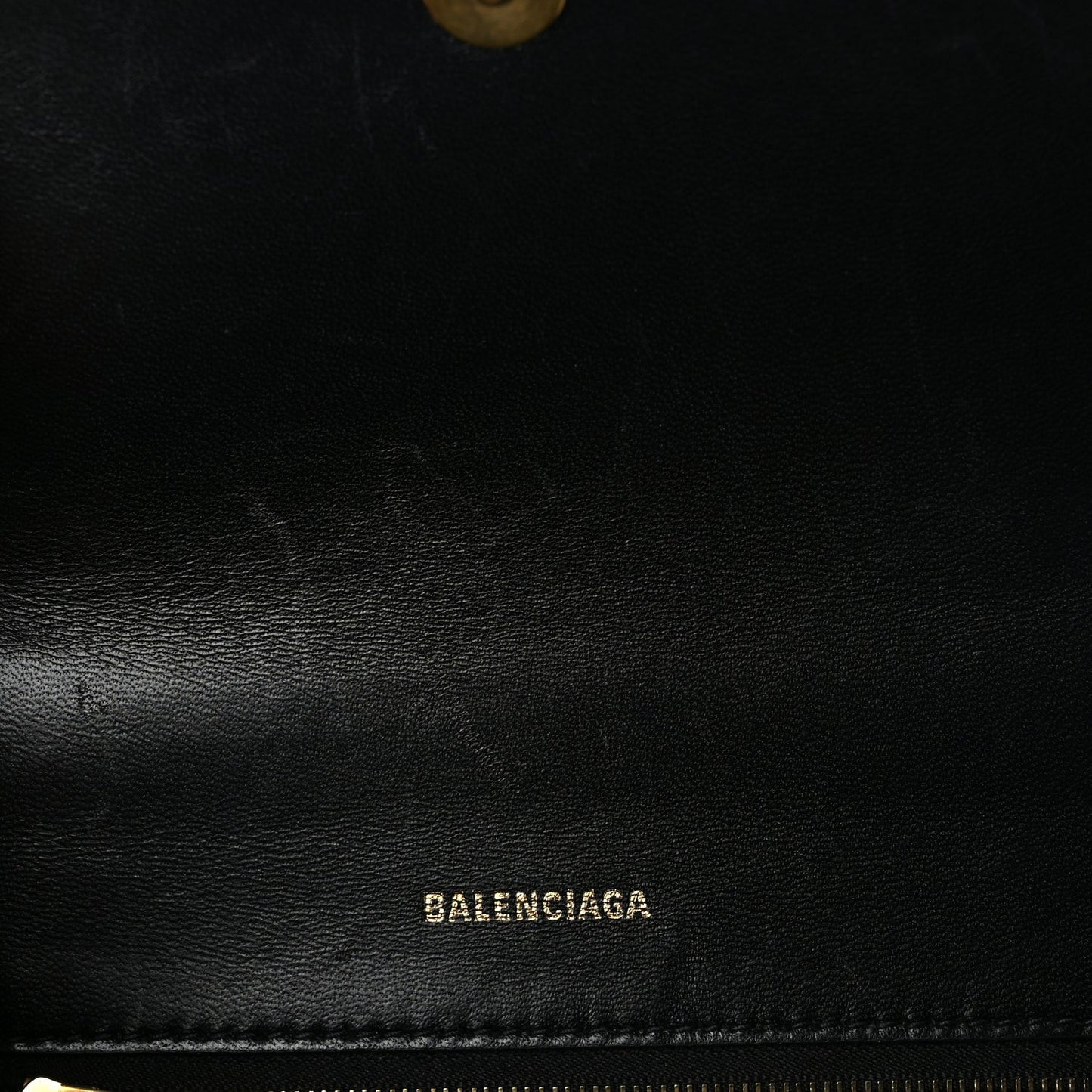 Shiny Box Calfskin Small Hourglass Top Handle Bag  Black