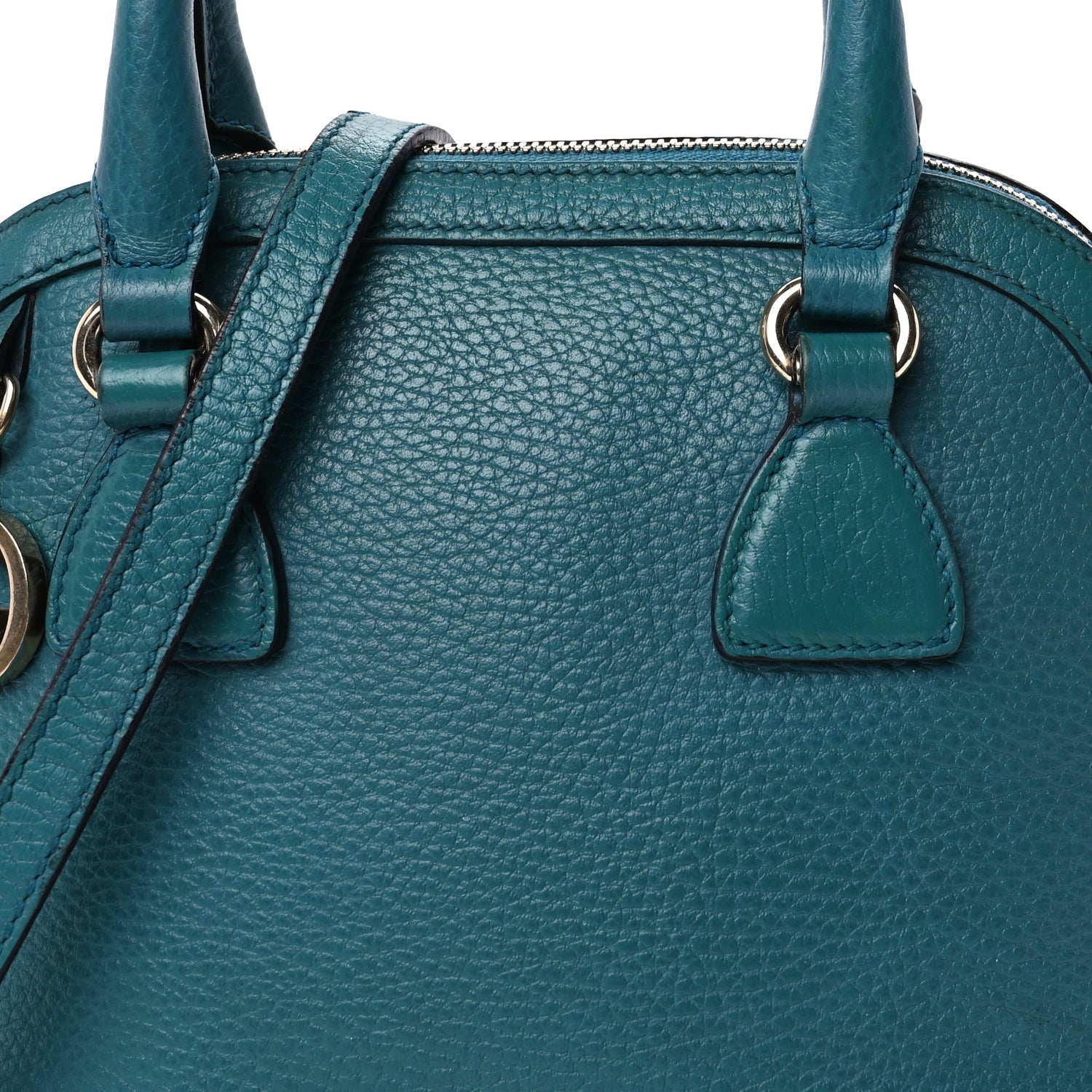 Gucci Dollar Calfskin Small GG Charm Dome Bag  Cobalt 6 of 7
