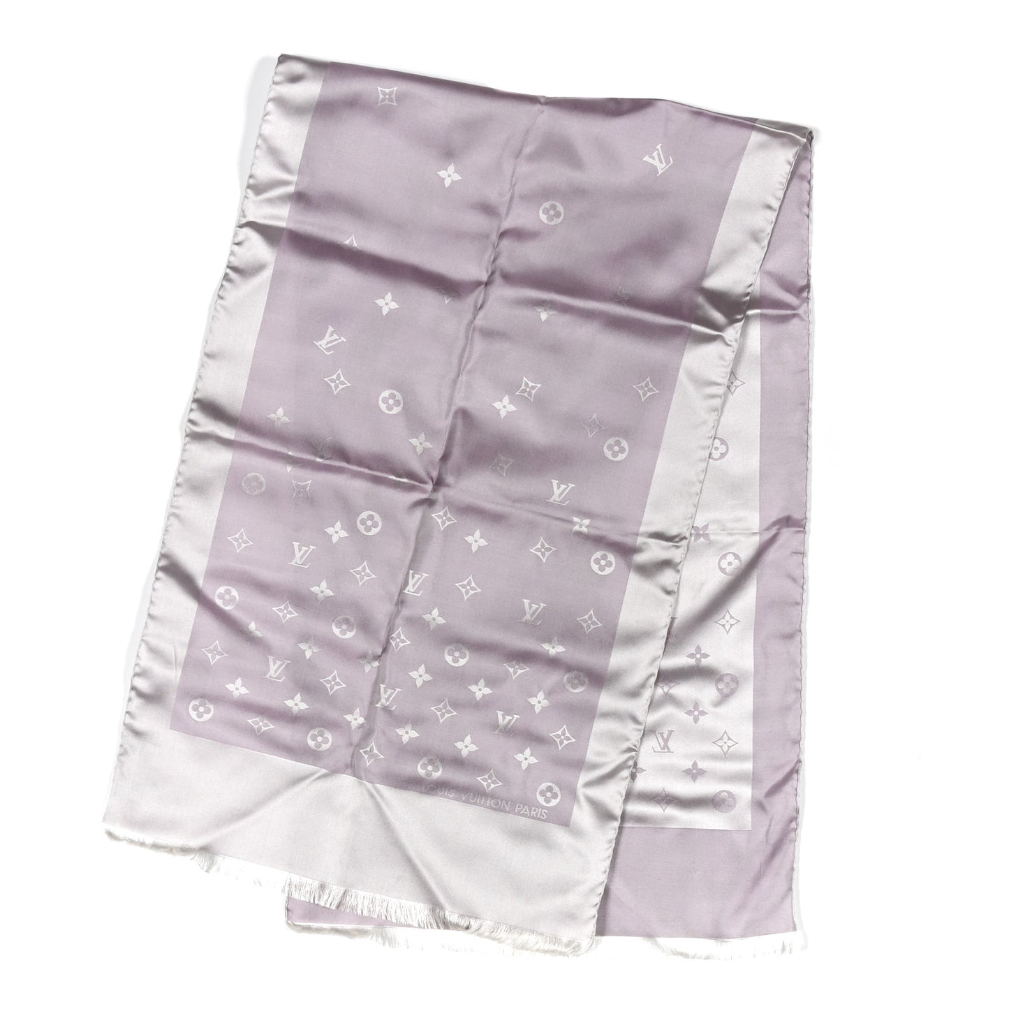 Silk Monogram Capri Scarf Lilac
