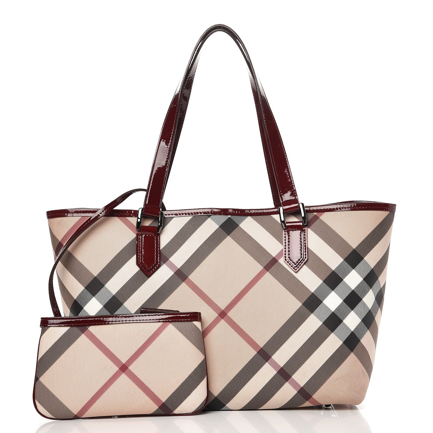 Supernova Check Small Nickie Tote Red