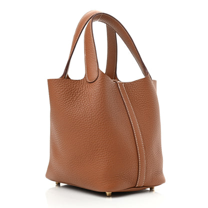 Hermes Taurillon Clemence Picotin Lock 18 PM Gold 2 of 9