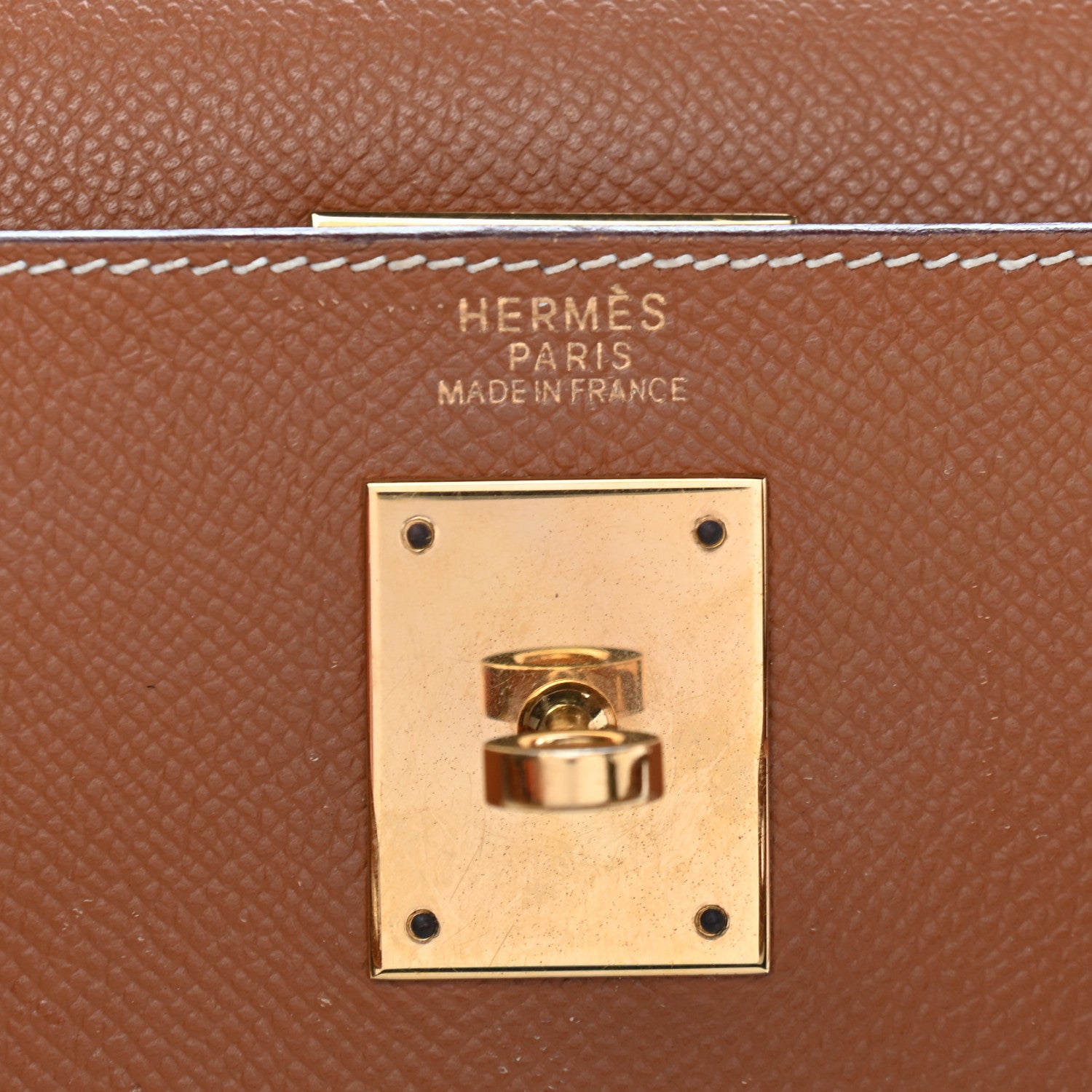 Hermes Epsom Kelly Sellier 32 Gold 5 of 13