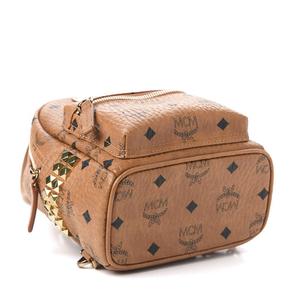 MCM Visetos Side Stud X-Mini Stark Backpack Cognac 3 of 9