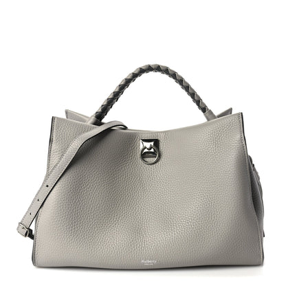 Mulberry Heavy Grain Iris Tote Powder Grey Dark Clay 1 of 8