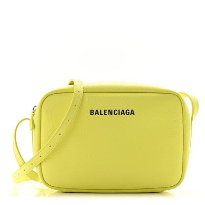 Balenciaga Calfskin Logo M Everyday Camera Bag Lime 1 of 14