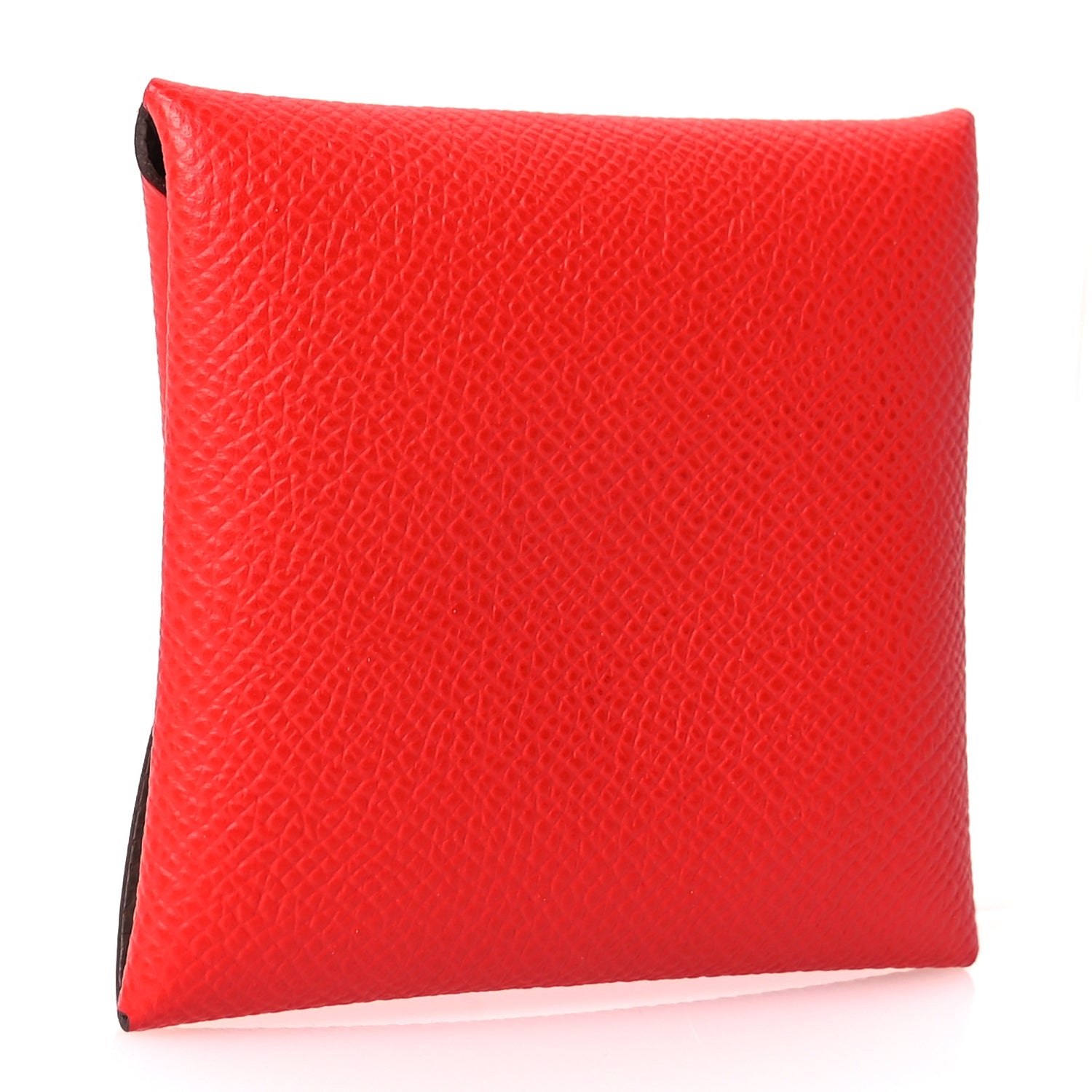 Hermes Epsom Horseshoe Bastia Coin Purse Rouge Casaque Etoupe 3 of 6