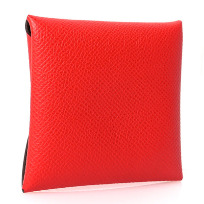 Hermes Epsom Horseshoe Bastia Coin Purse Rouge Casaque Etoupe 3 of 6