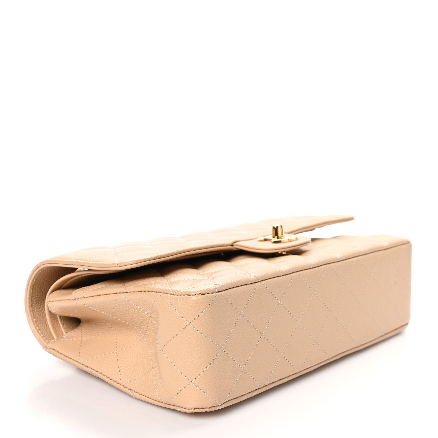 Chanel Caviar Quilted Medium Double Flap Beige 4 of 10