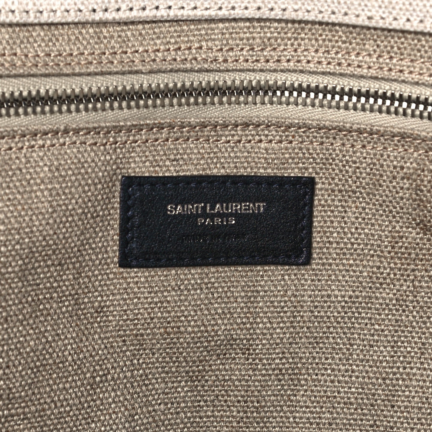 Linen Calfskin Rive Gauche Tote Optic White