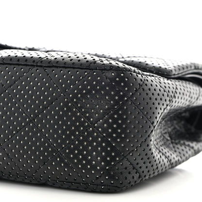Chanel Lambskin Perforated Medium Double Flap Black 10 of 18