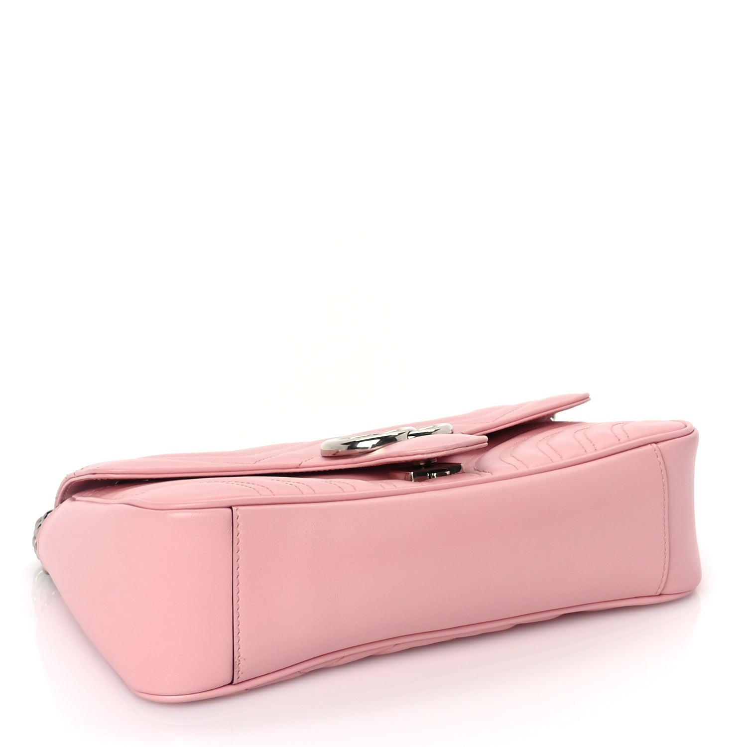 Gucci Calfskin Matelasse Small GG Marmont Shoulder Bag  Wild Rose 3 of 8
