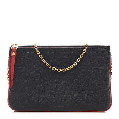 Louis Vuitton Empreinte Double Zip Pochette Marine Rouge 1 of 11