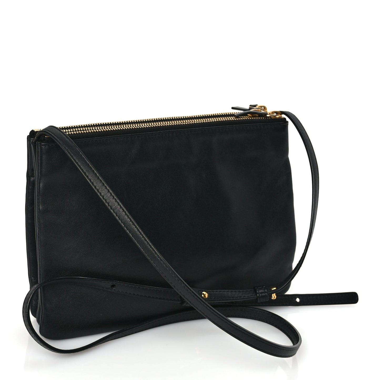 Lambskin Small Trio Crossbody Bag Black