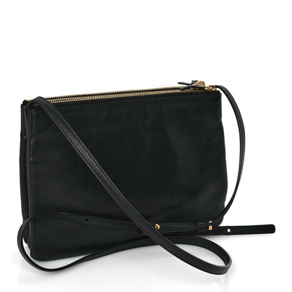 Celine Lambskin Small Trio Crossbody Bag Black 2 of 8